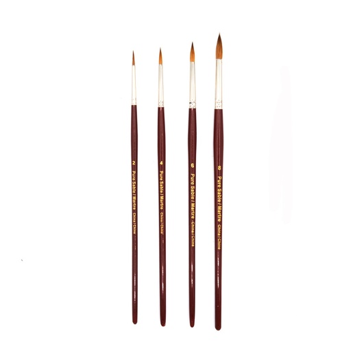 [FC 258-8] Pure Sable Hair Brush - Round #8