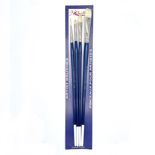 [CN 755A4] Connoisseur - White Hog Bristle Brush, Set Of 4
