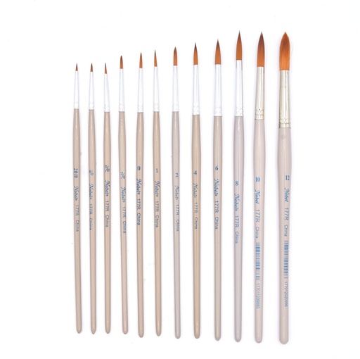 [NB 177R-10/0] Comet - Golden Synthetic Short Handle Brush, Round #10/0