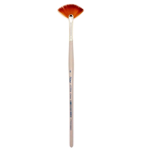 [NB 177FA-0] Comet - Golden Synthetic Short Handle Brush, Fan #0