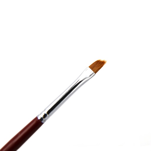 [FC 518-4A] 100% Pure Sable Hair Brush with Long Handle - Angled #4