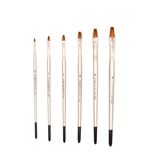 [FC 414SF-10] Pure Sable Hair Brush - Flat #10