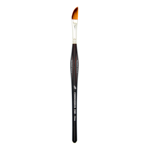 [NB 336D-3/8] Gold (Merit) - Golden Synthetic Hair Brush with Triangular Handle - Dagger #3/8