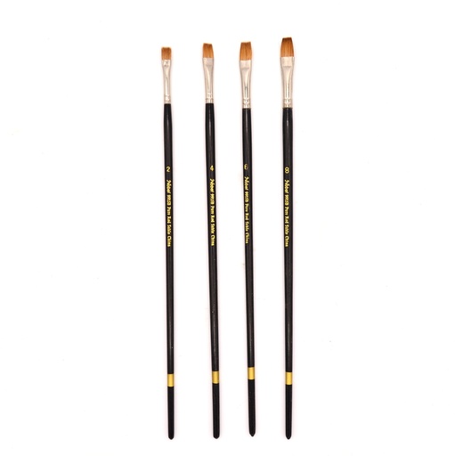[FC 9915BL-4] pinceau à poils en martre pure avec manche long - Bright #4