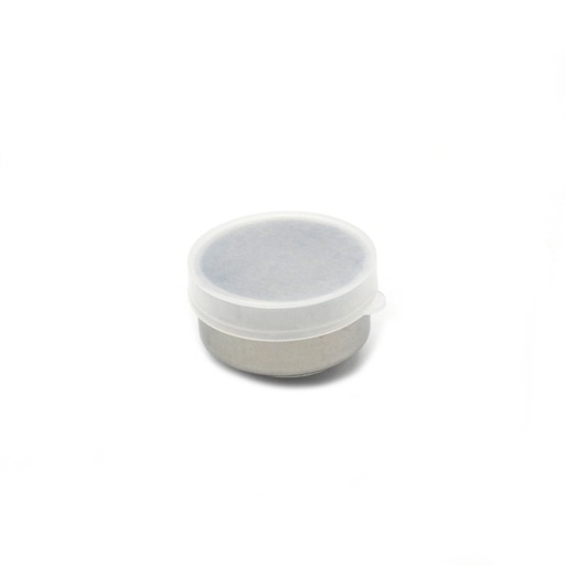 [FC 803-3] Metal Cup With Plastic Cover (Single) - 1.5" Diameter x 3/4" Height