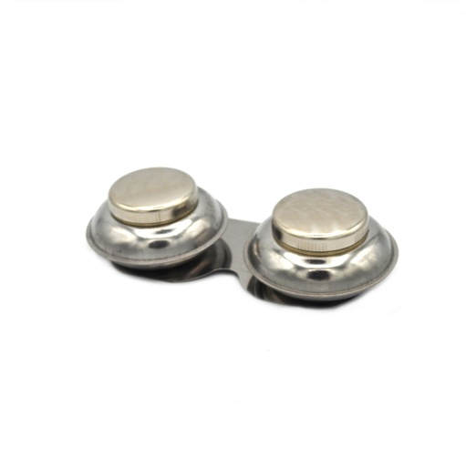 [FC 803-18] Stainless Steel  Palette Cup With Screw On Lid and Clip  (Double) - 2 1/4" Diameter x 1" Height