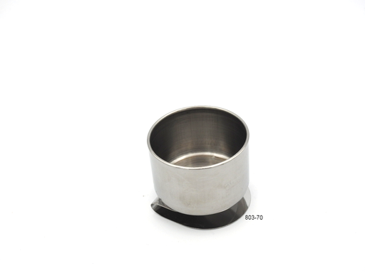 [FC 803-70] Tasse à palette en acier inoxydable avec couvercle à visser et clip (simple) - 2 3/8" de diamètre x 1 1/2" de hauteur