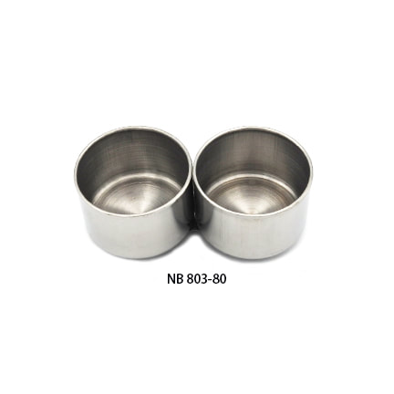 [FC 803-80] Stainless Steel Palette Cup With Screw On Lid and Clip  (Double) - 2 3/8" Diameter x 1 1/2" Height