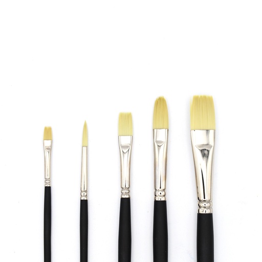 [NB KS5] Nobel Korean Synthetic Hog Hair, Long Handle Brush - Set of 5