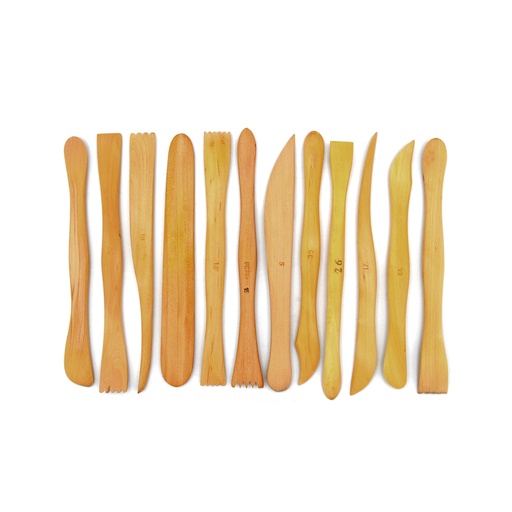 [FC 703-3] Small Boxwood Modelling Tools - Set Of 12