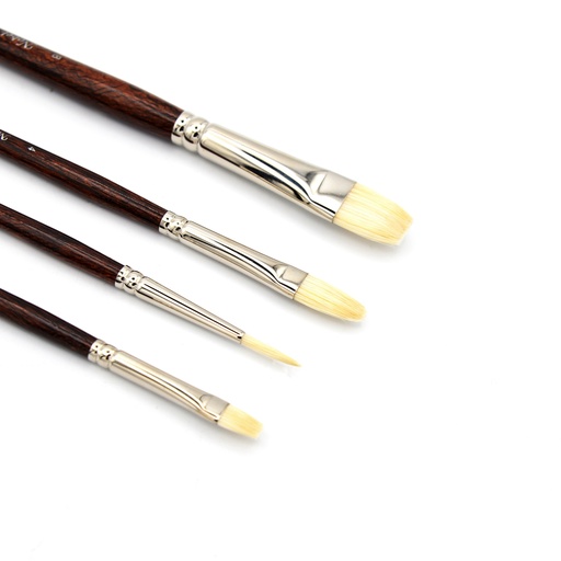 [NB 855A4] Imperial - Pure Interlocked Chunking Hog Bristle Brush with Long Handle - Set Of 4 Mixed