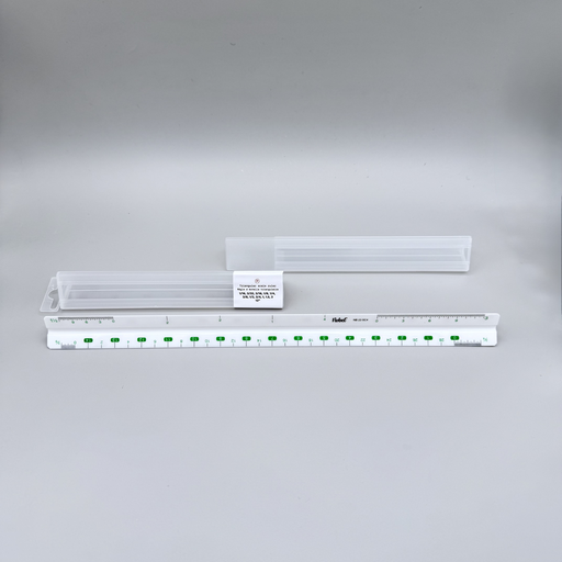 [NB 22-SC6] Echelle Triangle Abs, 30 cm 1:2, 1:5, 1:10, 1:20, 1:50, 1:100