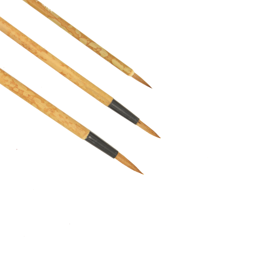 [NB B-S3] ensemble de 3 pinceaux aquarelle en bambou