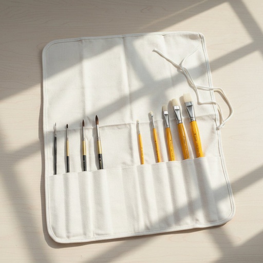 [FC 882-10] Canvas Roll-Up Brush Sleeve - 12 Slots, 16.5'' x 21''