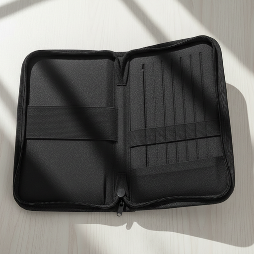 [FC 882-18A1] Black Canvas Pocket For Drawing Material 5.5" x 8.5"