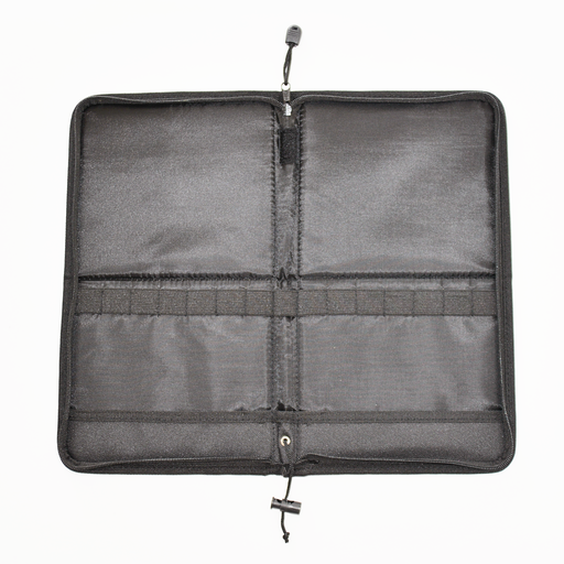 [FC 882-40] Étui à pinceaux pliable avec fermeture à glissière pour pinceaux à long manche - 7 "x 14", 24 emplacements