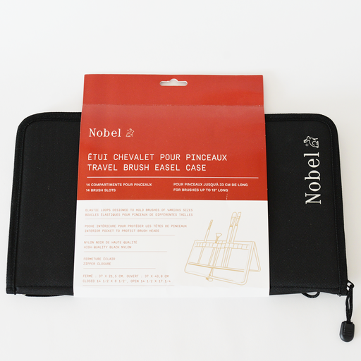 [FC 882-400Z] Foldable Display Brush Case With Zipper Closure for Long Handle Brushes - 8 1/2" x 14 1/2", 12 - 24 Slots