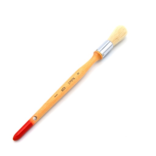 [FC 428-2] White Hog Bristle Brush - Round Sash 3/4"