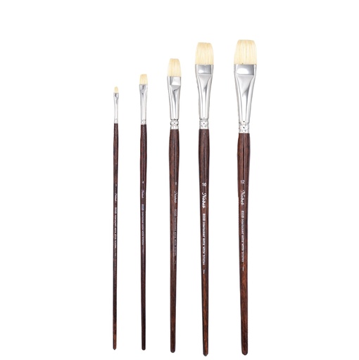 [NB 855B-6] Imperial - Pure Interlocked Chunking Hog Bristle Brush with Long Handle - Bright #6