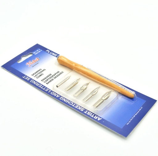 [FC 210316B] Calligraphy Pen Nibs and Holder Set (Black) - 5 Nibs