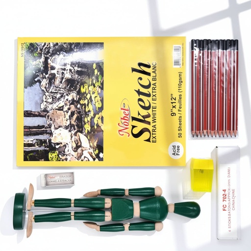 [FC SK1] Basic Sketching Set with Willow Charcoal - with storage box