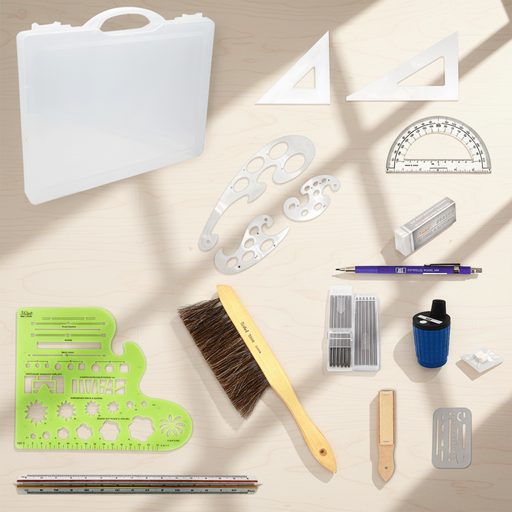 [TN TS-1N] Ensemble de dessin dans un sac transparent à fermeture éclair - ensemble de 13