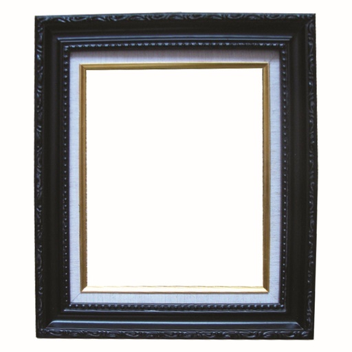 [FR LF058BL-1224] Ornate Black Wooden Frame - 12" x 24"