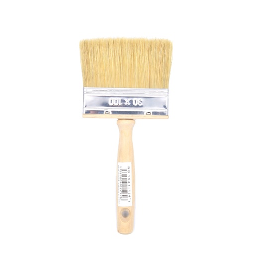 [NB 1541-1] Pinceau de décorateur plat en poils de porc blancs - Plat 4" de longueur x 1,2" de largeur