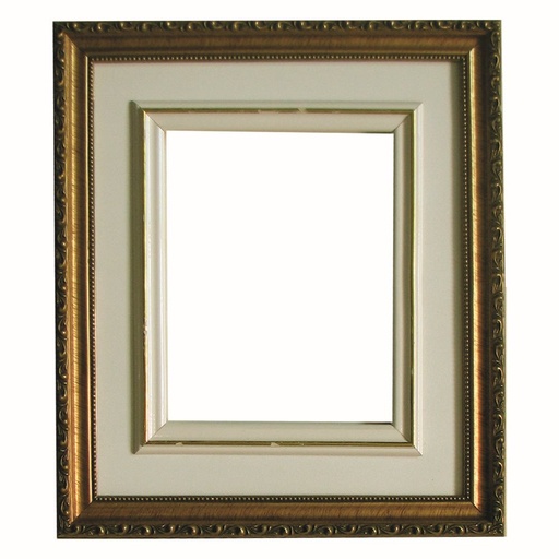 [FR E04-1012] Ornate Dark Gold Wooden Frame - 10" x 12"