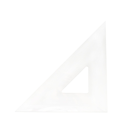 [NB SQC-4510] Règle triangulaire en acrylique transparent - 45/90 degrés, 10" -250 mm