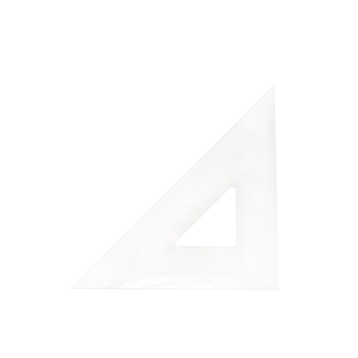 [NB SQC-4510] Règle triangulaire en acrylique transparent - 45/90 degrés, 10" -250 mm
