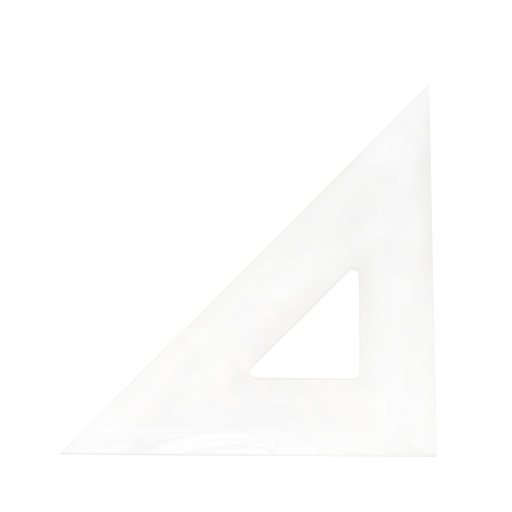 [NB SQC-4512] Clear Acrylic Triangle Ruler - 45/90 Degree, 12" -300 mm