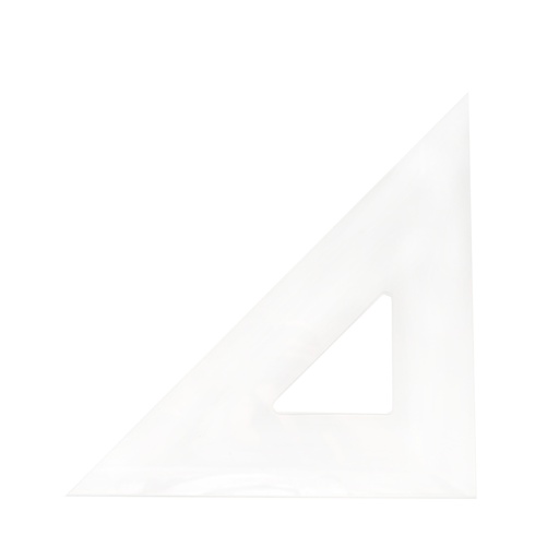 [NB SQC-4512] Règle triangulaire en acrylique transparent - 45/90 degrés, 12" -300 mm