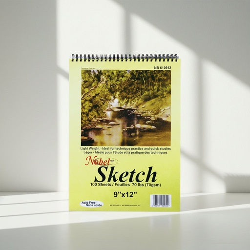 [NB 610912] 105 gsm Spiral Binding Pad For Sketch, 100 Sheets - 9" x 12"