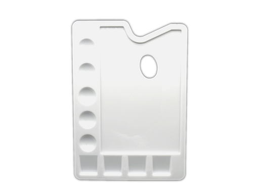 [NB 404P3-811] Easy Peel Off Palette - Rectangular With 5 Wells, 4 Slants (8" x 11")