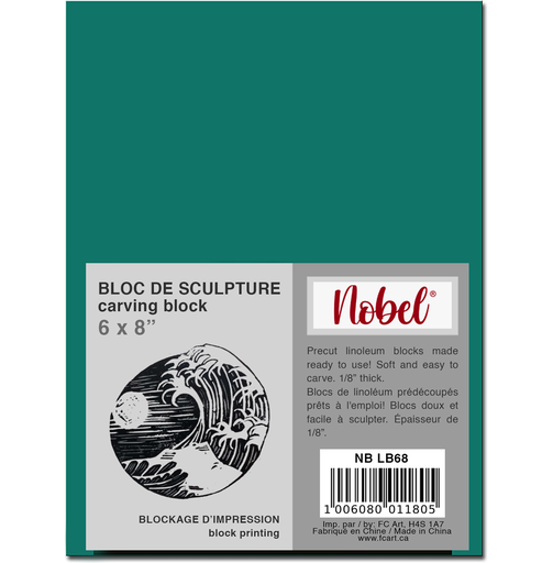[FC LB68] Breeze Cut Lino Block 6" x 8" x 1/8"