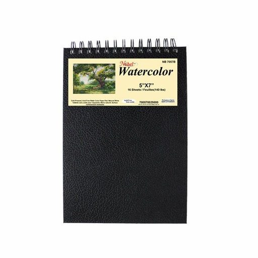 [NB 70057] 300gsm Spiral Bound Watercolor Paper Sketchbook - 5" x 7"