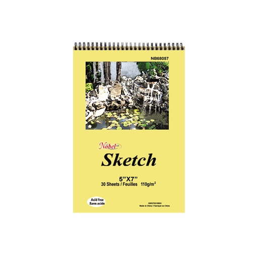 [NB 68912] 9" x 12" Extra White Spiral Binding For Sketching - 50 Sheets, 110 gsm
