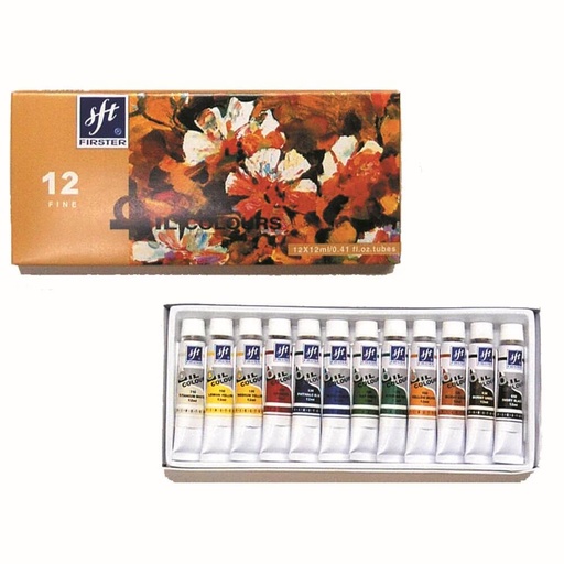 [FC FOC-12] Ensemble de peinture à l'huile - 12 couleurs