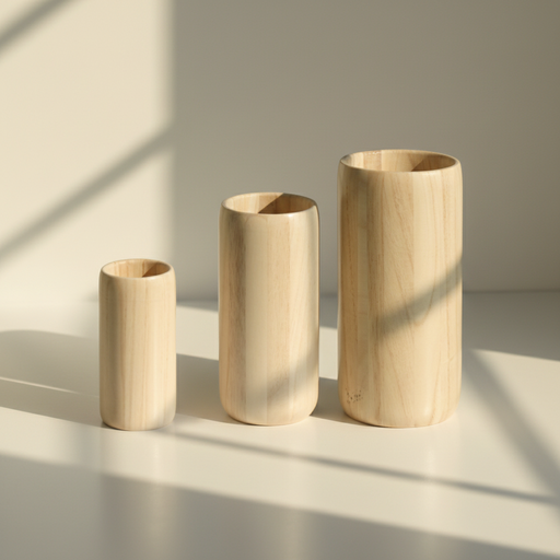 [NB 510-41] Porte-pinceaux Pot en bois - Hauteur 11 cm