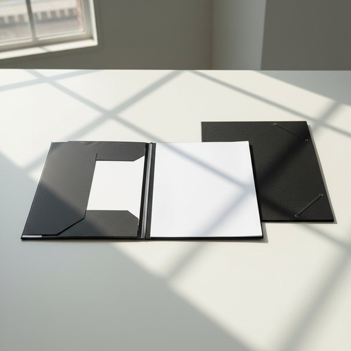[NB 8890-1418] Faux Leather Cardboard Portfolio - 14" x 18"
