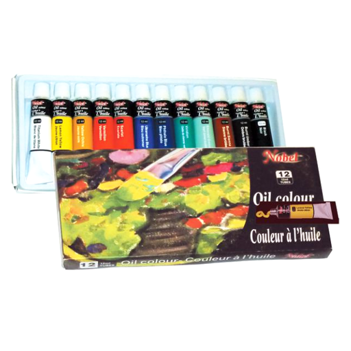 [NB 18L] Ensemble de peinture à l'huile Nobel - 18 tubes, 12 ml