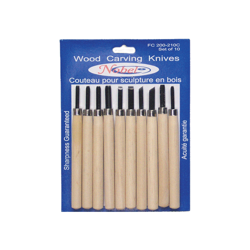[FC 200-210C] Wood Carving Knife - Set Of 10