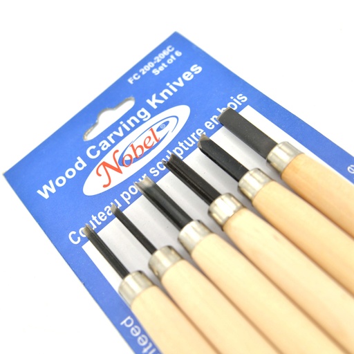 [FC 200-206C] Couteaux à découper en bois Value Pack - ensemble de 6