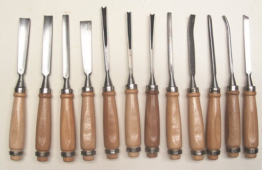 [FC 400-112] Couteau à sculpter le bois - ensemble de 12