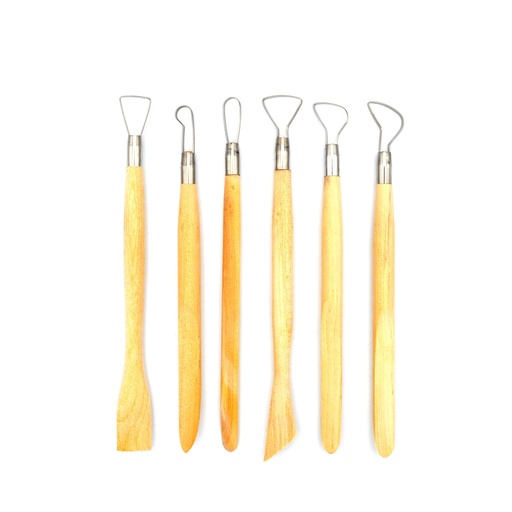 [FC 703-13] Outils de poterie bouclés - ensemble de 6