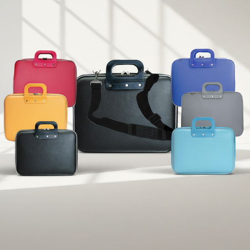 [NB LB-3BK] Sac pour ordinateur portable en similicuir avec bandoulière - Noir