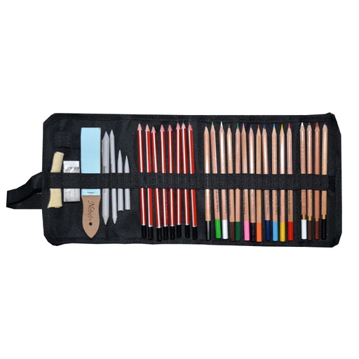 [NB 882-38] Rouleau de crayon à dessin avec 38 fentes