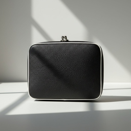 [NB IP-1BK] Étui à glissière en similicuir pour Ipad et tablette (noir) - 24 cm X 19 cm
