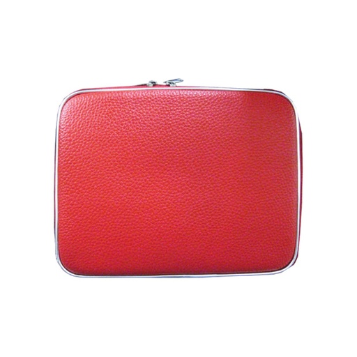 [NB IP-1RE] Faux Leather Ipad & Tablet Zippered Case (Red) - 24 cm X 19 cm